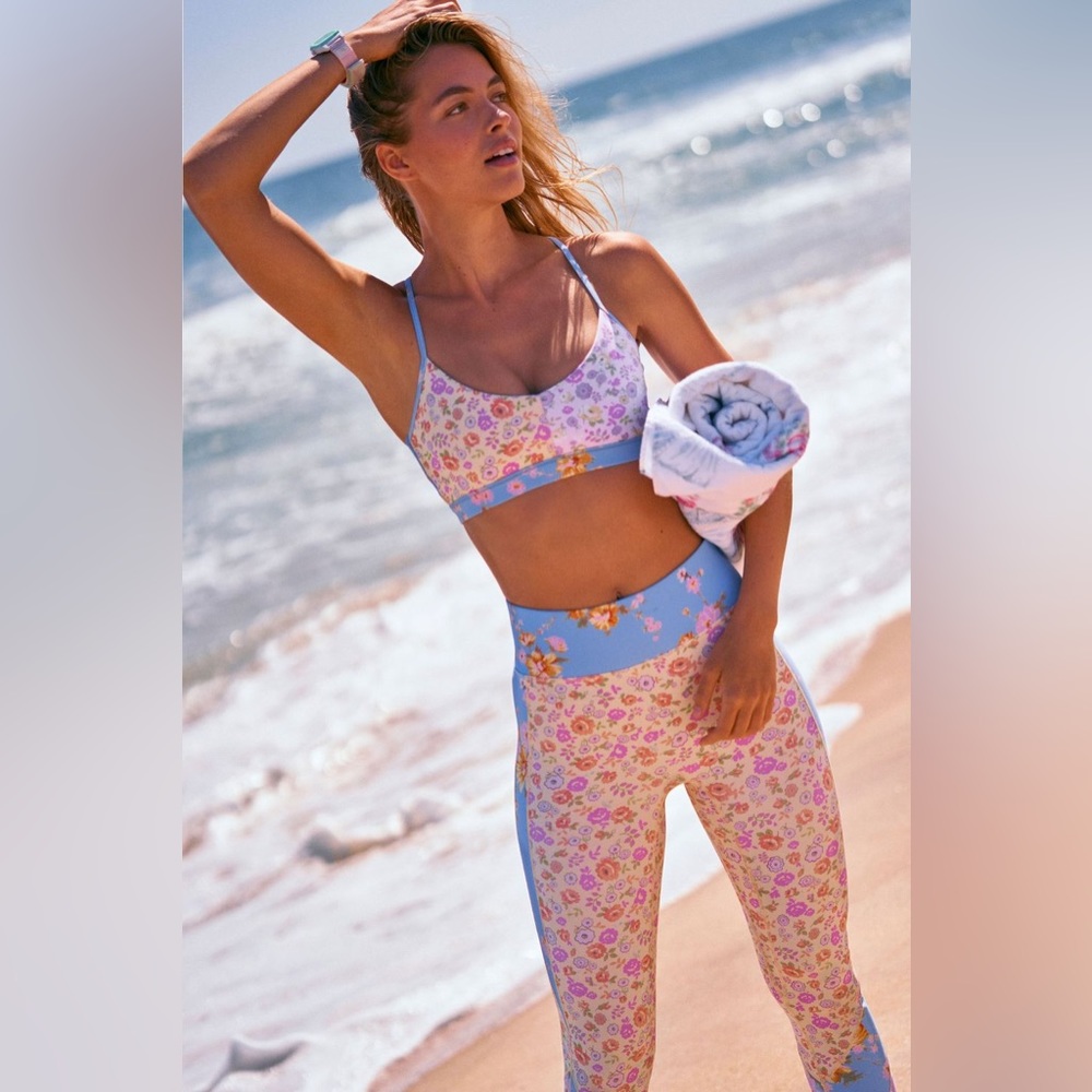 LoveShackFancy Floral and Blue Leggings - Picture 6 of 16